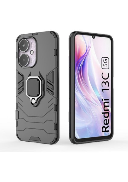Xiaomi Redmi Için Kılıf 13C 4g/5g Kickstand Askeri Damla Koruma Halkası (Yurt Dışından)