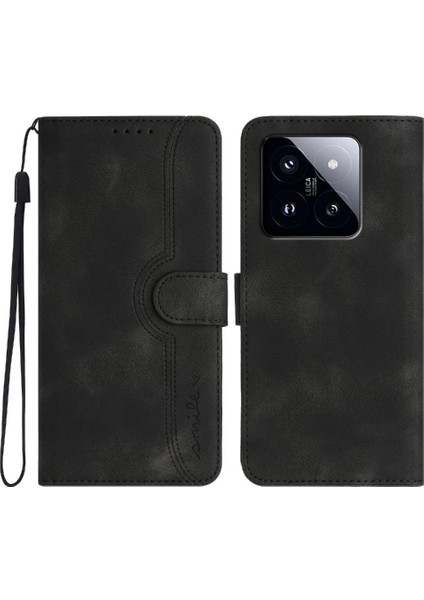Xiaomi 14 Pro Kılıf Dahili Mıknatıs Kapak Premium Pu Cüzdan ile Uyumlu (Yurt Dışından)