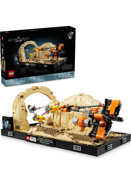 LEGO® Star Wars™: Gizli Tehlike Mos Espa Pod Yarışı Dioraması 75380 - Star Wars Seven Yetişkinler için Koleksiyonluk Yaratıcı Model Yapım Seti (718 Parça)