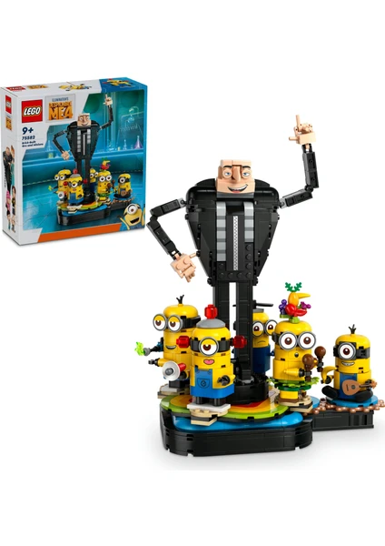 LEGO® Despicable Me 4 Yapım Parçalarından Gru ve Minyonlar 75582 -9 Yaş ve Üzeri Çocuklar Için Yaratıcı Oyuncak Model Yapım Seti (839 Parça)