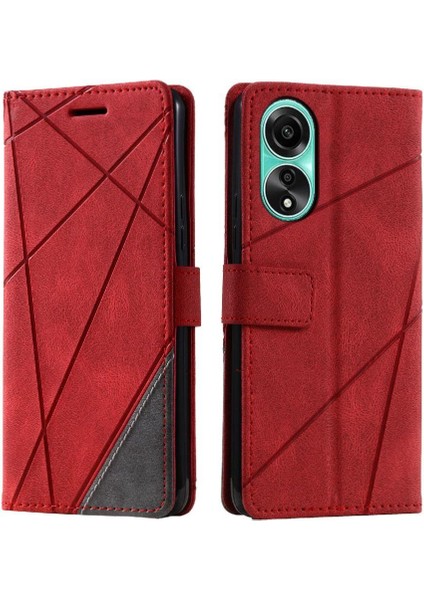 Oppo A18 4G/A38 4g Darbeye Pu Deri Manyetik Kart Tutucu (Yurt Dışından)