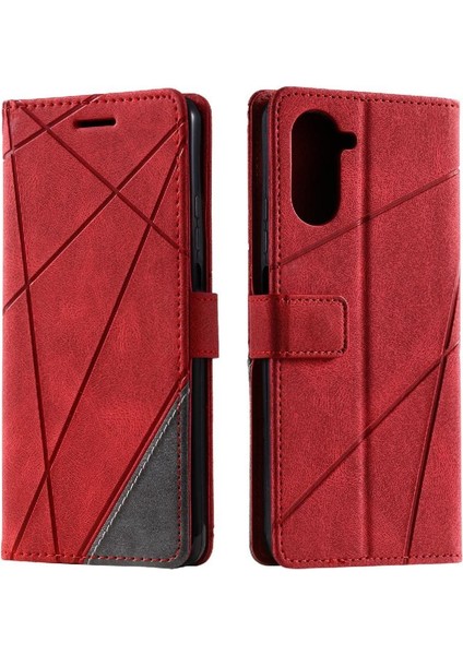 Realme 10 Pro 5g Pu Deri Manyetik Kart Tutucu Kickstand Cüzdan Için Kılıf (Yurt Dışından)
