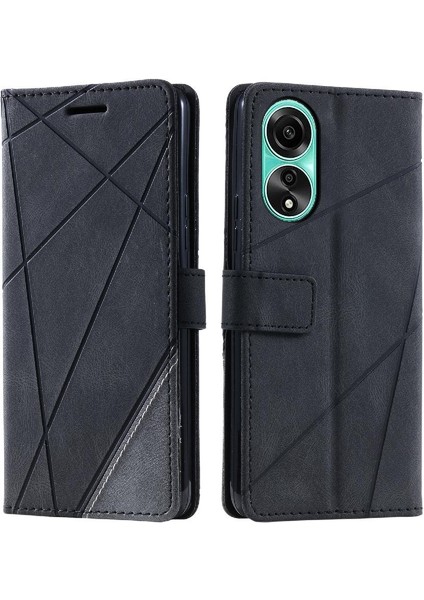 Oppo A18 4G/A38 4g Darbeye Pu Deri Manyetik Kart Tutucu (Yurt Dışından)