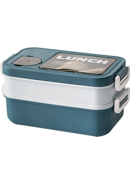 Basit Çift Katmanlı Plastik Bölmeli Öğle Yemeği Kutusu (Yurt Dışından)