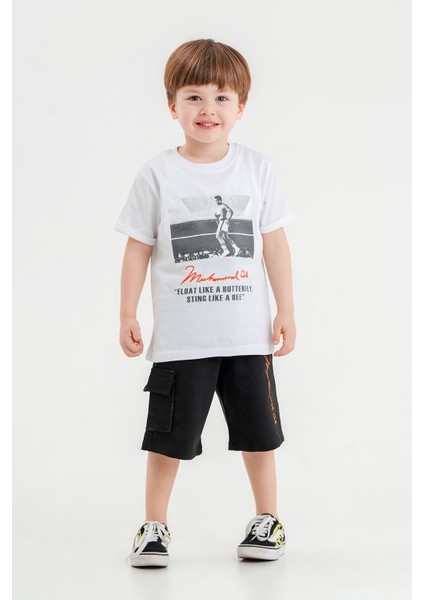 Pamuk Ikili Takım T-Shirt ve Kapri Erkek Çocuk HLK5060176 modelleri
