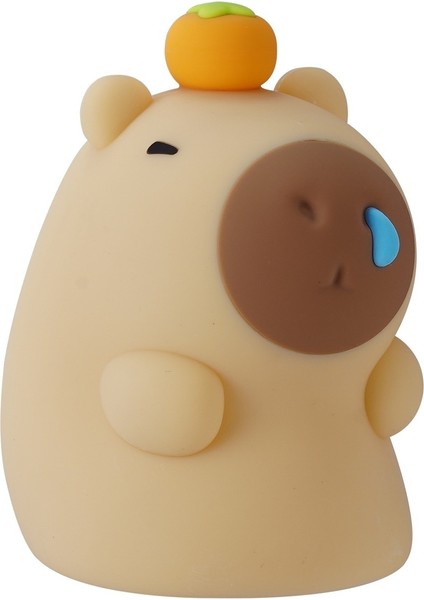 Karikatür Kapibara Kapibara Silikon Gece Lambası Atmosfer Işığı Başucu Lambası USB Şarj Uyku Pat Sensörlü Işık (Yurt Dışından)