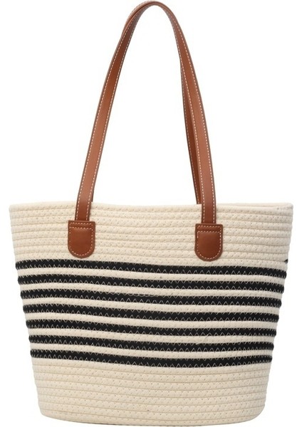 Modaya Uygun Tek Omuzlu, Büyük Kapasiteli Dokuma Çanta (Yurt Dışından)