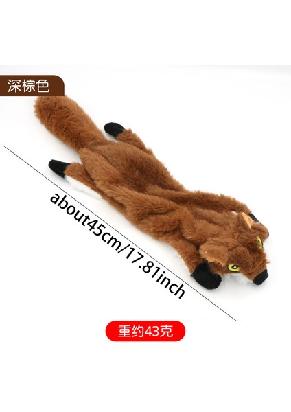 Evcil Hayvan Oyuncakları Deri Kabuk Peluş Sincap Köpek Oyuncakları Ses Taşlama Diş Temizleme Kendi Kendine Zevk Çiğneme Oyuncakları (Yurt Dışından)