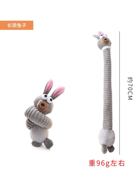 Peluş Uzun Boyunlu Hayvan Köpek Oyuncağı, Etkileşimli, Isırmaya Dayanıklı, Ses Çıkaran, Diş Temizleme, Çiğneme Evcil Hayvan Oyuncağı (Yurt Dışından)