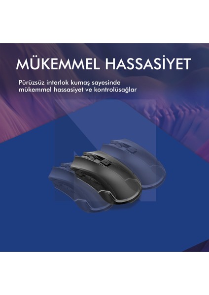 - MP005 - 27x23 Medıum Mavi Gaming Mousepad | Kaymaz Taban, Oyuncu Gamepad, Ev, Ofis, Oyun