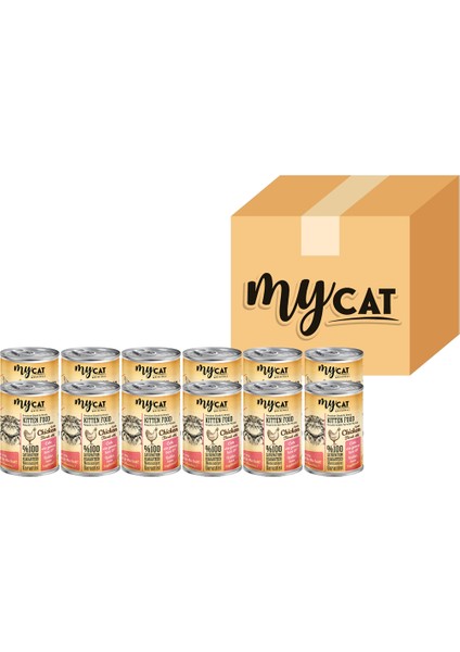 My Cat Tavuk Parça Etli Yavru Kedi Konserversi 12 Li (400GR)