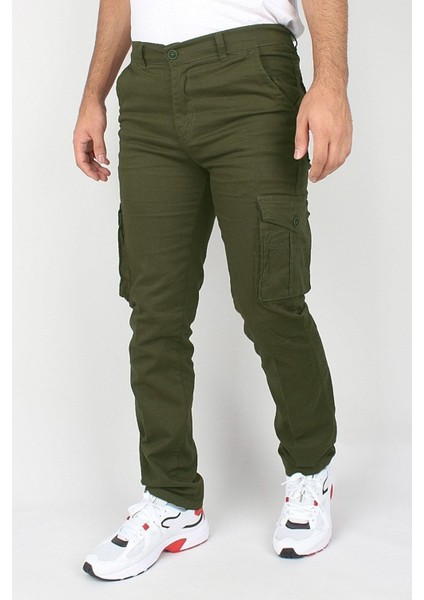 Erkek Askeri Kargo Pantolon Haki modelleri