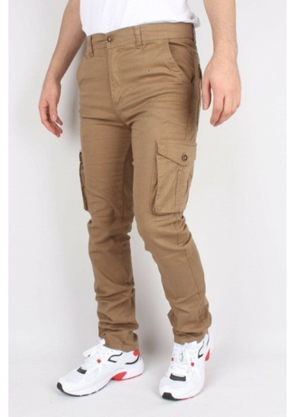 Erkek Askeri Kargo Cep Pantolon Toprak modelleri