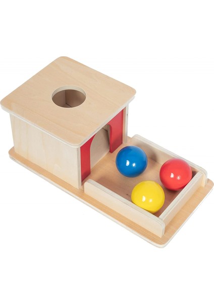 Nesne Kalıcılık Kutusu Tepsili Üç Top Montessori Oyuncakları 6-12 Ay Bebek 1 Yıl Bebekler Için Bebekler1 (Yurt Dışından)