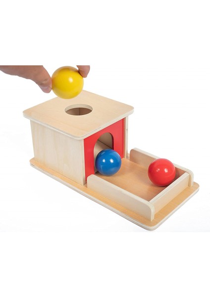 Nesne Kalıcılık Kutusu Tepsili Üç Top Montessori Oyuncakları 6-12 Ay Bebek 1 Yıl Bebekler Için Bebekler1 (Yurt Dışından)
