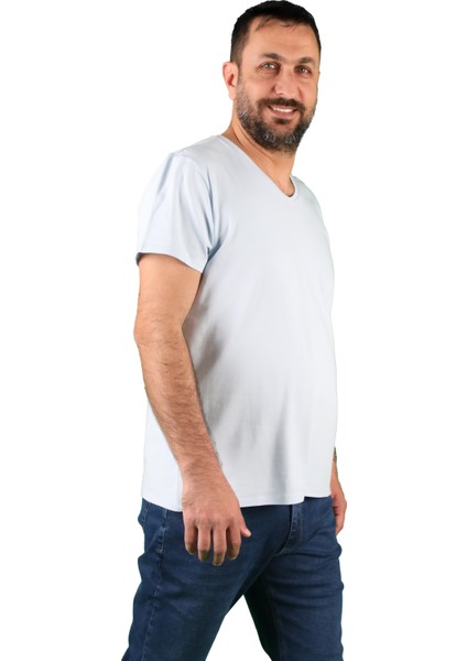 Erkek Süprem V Yaka Kısa Kol Tişört
