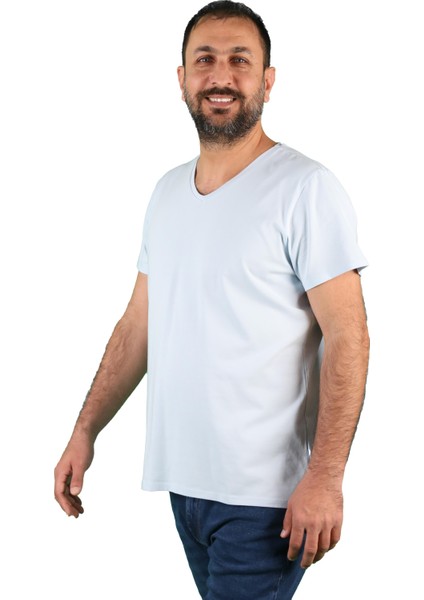 Erkek Süprem V Yaka Kısa Kol Tişört