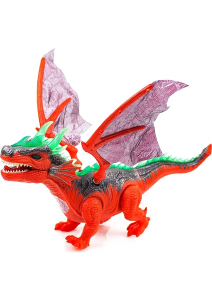 Yanıp Sönen ve Sesli Yürüyen Dinozor Oyuncak Çocuklar Için Dinozor Oyuncakları, Pille Çalışan Triceratops Fiery Dragon1 (Yurt Dışından)