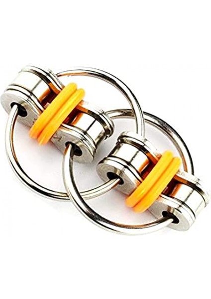 Fidge Oyuncak Seti, Stresi ve Anksiyete Giderici Için Altı Makaralı Zincir Fidget ve Anahtar Flippy Zinciri Stres Azaltıcıları Içerir (Turuncu-1 Paket)1 (Yurt Dışından)