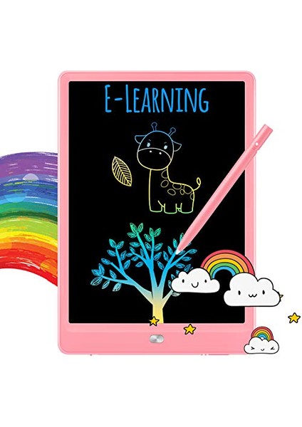 Saytay LCD Yazma Tableti Doodle Kurulu, 10 Inç Renkli Çizim Tableti Yazma Pedi, Kız Hediyeler Oyuncaklar 3 4 5 6 7 Yaşındaki Kız Erkek (Pembe) ST-0011 (Yurt Dışından)