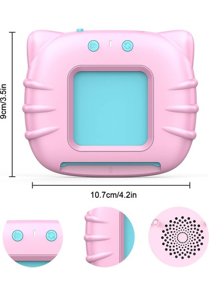 Çocuk Eğitici Oyuncaklar Öğrenme Makinesi Aydınlanma Sesli Çocuk Şarkıları Kart Takma ve Okuma Erken Eğitim Kart Makinesi, Pembe1 (Yurt Dışından)