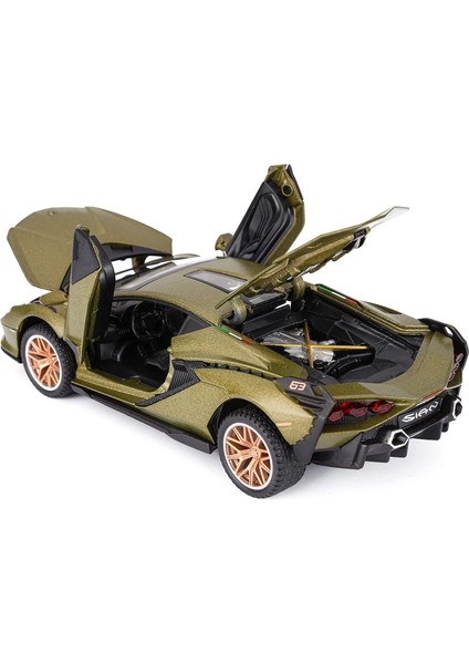 Oyuncak Arabalar Lambo Sian Fkp3 Işıklı ve Sesli Metal Model Araba Geri Çekmeli Oyuncak Araba 3+ Yaş Erkek Çocuklar Için (Ordu Yeşili)1 (Yurt Dışından) modelleri