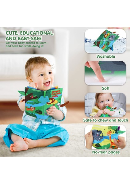 Bebek Kitabı, Yumuşak Bebek Kitabı 0-6 Ay, Bebekler Için Kumaş Kitaplar, Bebekler Için Dokunma ve Hissetme Kırışık Kitabı, Bebekler Için Yenidoğan Kitabı (Uçuş)1 (Yurt Dışından)