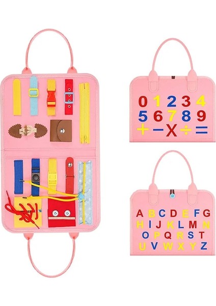 Çocuk Montessori Oyuncakları Erken Eğitim Öğrenme Toka Eğitim Bebek Temel Oyuncaklar Kız Erkek Hediye Için Meşgul Duyusal Plaka (Pembe)1 (Yurt Dışından) modelleri