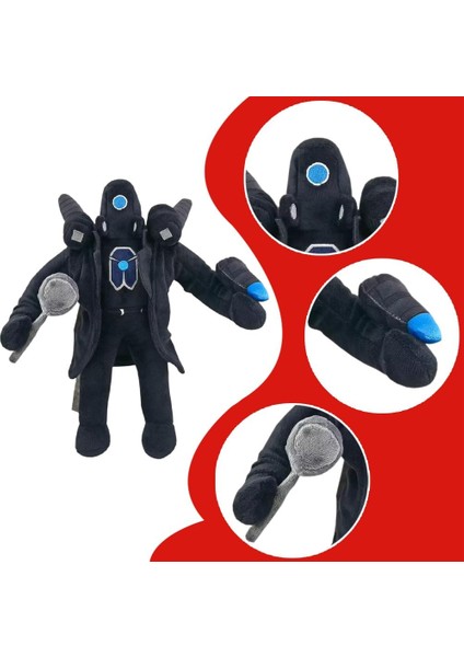 Skibidi Tuvalet Konuşmacı Patronlar Ses Peluş Titan Sesli Oyuncaklar Kameraman Bebek Korku Oyunu Eğlenceli ve Tuhaf Üçlü Kameraman Yumuşak Peluş (Stp-9)1 (Yurt Dışından) modelleri