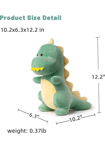 Dinozor Doldurulmuş Hayvan, 12U201C Sevimli Doldurulmuş Dinozor Peluş Yumuşak Dino Peluş Dinozor Peluş Oyuncaklar Erkek Kız Bebek Çocuklar Için (Yeşil)1 (Yurt Dışından)