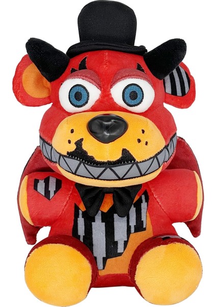 Xsmart Global Fan Koleksiyonu Şeytan Freddy Peluş Yumuşak Sarılabilir Sevimli Doldurulmuş Hediyeler Her Yaştan Fan Için, Kırmızı, 7"1 (Yurt Dışından)