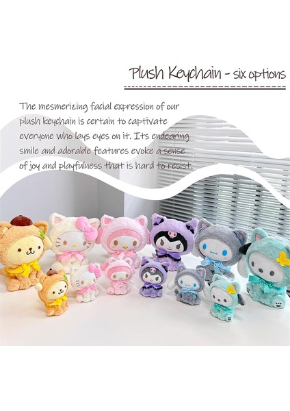Kawaii Peluş Anahtarlık Peluş Bebek, Karikatür Anime Peluş Anahtarlık Kolye Anahtarlık Aksesuarları Kolye Oyuncak Kız Hediye1 (Yurt Dışından)