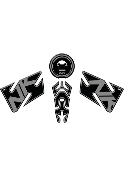 CF Moto 400 NK / 650 NK 2020 Uyumlu Tank Pad Seti Gri