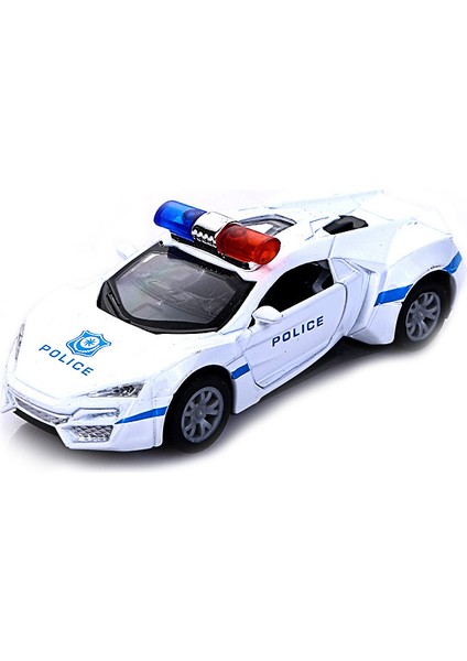 1: 36 Alaşım Polis Arabası Modeli Çocuk Oyuncak Araba Süsleri Geri Çekin Araba Çocuk Oyuncağı (Lk Beyaz, 2 Paket)1 (Yurt Dışından)