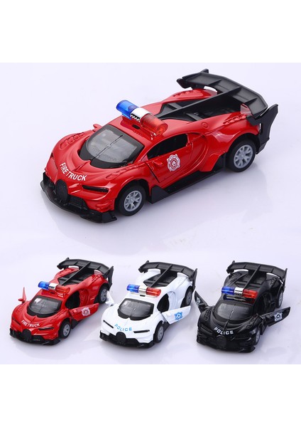 1: 36 Alaşım Polis Arabası Modeli Çocuk Oyuncak Araba Süsleri Geri Çekin Araba Çocuk Oyuncağı (Lk Beyaz, 2 Paket)1 (Yurt Dışından)