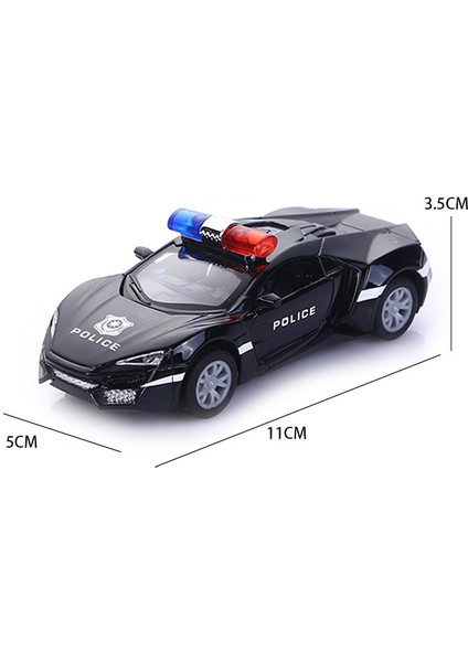 1: 36 Alaşım Polis Arabası Modeli Çocuk Oyuncak Araba Süsleri Geri Çekin Araba Çocuk Oyuncağı (Lk Beyaz, 2 Paket)1 (Yurt Dışından)