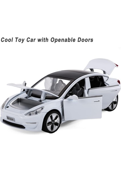 Oyuncak Araba Modeli 3 Döküm Metal Model Arabalar 3-12 Yaş Erkek ve Kız Çocuklar Için Geri Çekilebilir Araba (Beyaz)…1 (Yurt Dışından) modelleri