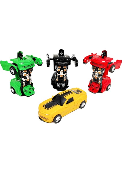 Dönüşen Oyuncak Araba - Robot Araba Oyuncak 2'si 1 Arada Deformasyon Arabası - Sürtünmeyle Çalışan Araba Kamyon Oyuncakları1 (Yurt Dışından)