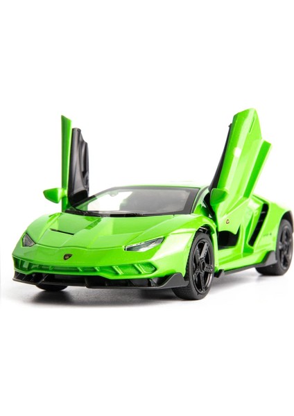 1:32 Lamborghini LP770 Model Araba Için Uyumlu, Çinko Alaşımlı Geri Çekin Oyuncak Araba Çocuklar Için Ses ve Işık ile Erkek Kız Yeşil1 (Yurt Dışından)