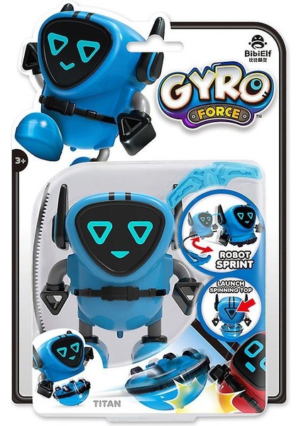Gyro Xiaobao Çekme Cetveli Gyro Clockwork Oyuncak Araba Robot Kuvvet Kontrolü Çekme Cetveli Gyro, Mavi1 (Yurt Dışından)