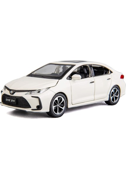 1:32 Corolla Model Araba Için Uyumlu, Çinko Alaşımlı Geri Çekin Oyuncak Araba Çocuklar Için Ses ve Işık ile Erkek Kız Beyaz1 (Yurt Dışından)