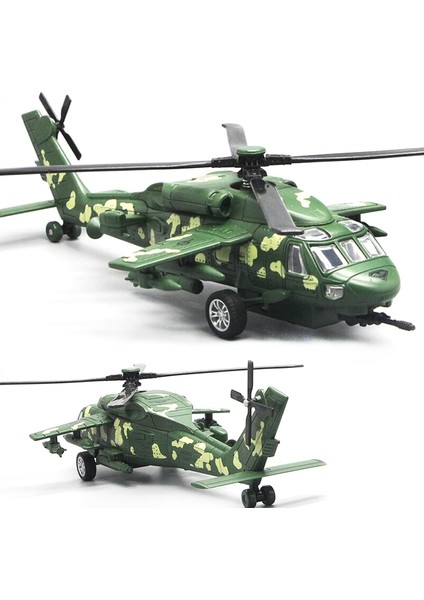 Işıklar ve Sesler ile Askeri Helikopter Oyuncak, Döküm Metal Uçak Geri Çekin Ordu Uçak Oyuncakları Çocuklar Için Çocuk Erkek Kız1 (Yurt Dışından)