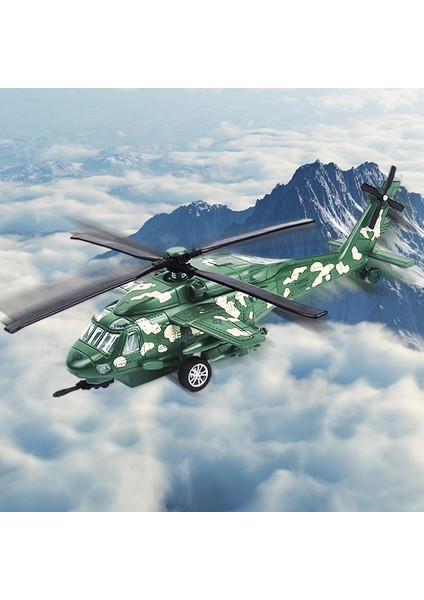 Işıklar ve Sesler ile Askeri Helikopter Oyuncak, Döküm Metal Uçak Geri Çekin Ordu Uçak Oyuncakları Çocuklar Için Çocuk Erkek Kız1 (Yurt Dışından)