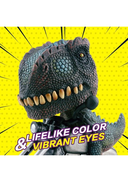 Dınobros Dinozor Oyuncak Arabalar 2 Paket Sürtünmeyle Çalışan Motosiklet Oyunu T-Rex ve Triceratops Canavar Dino Oyuncaklar Boys Için Yaş 3,4,5,6,71 (Yurt Dışından)