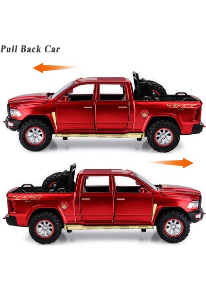 Erkek Çocuklar Için Oyuncak Kamyonlar Ram 1500 Kamyonet Oyuncakları Işıklı ve Sesli Döküm Metal Model Arabalar 3+ Yaş Çocuklar Için Araba Oyuncakını Geri Çekin (Kırmızı)1 (Yurt Dışından) fırsatları