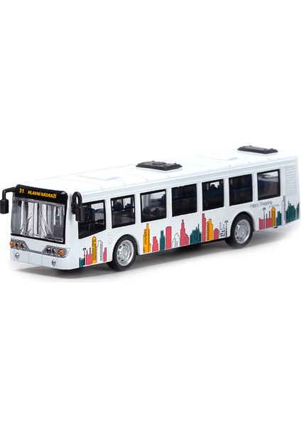1:70 Alaşım Otobüs Modeli Çocuk Oyuncak Araba Süsleri Geri Çekin Araba Modeli Çocuk Oyuncak Hediye (Beyaz, 2 Paket)1 (Yurt Dışından)