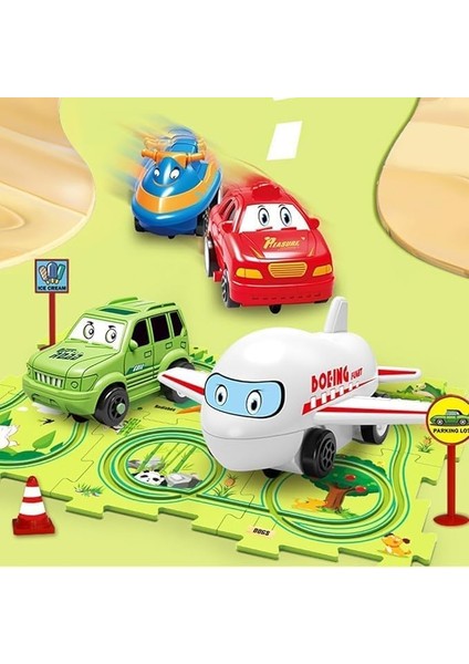 2023 Yeni Yapboz Parçası Araba Oyun Seti, Oyuncak Araç ve Montaj Plastik Yapboz Tahtası, 3+ Yaşındaki Erkek Kız Çocuklar Için Hediyeler. (Arsa, 25 Adet)1 (Yurt Dışından)