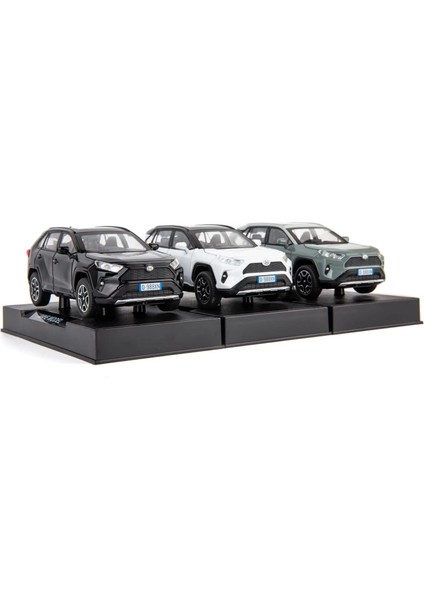 Model Araba 1/32 Rav4 Alaşımlı Döküm Koleksiyonluk Oyuncak Araba Işıklı ve Sesli Oyuncak Araç Kapısı Erkek Çocuklar Için Açılabilir Bebek Hediyesi (Beyaz)1 (Yurt Dışından)