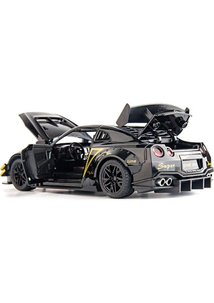 1/24 Ölçekli Nissan Gtr Model Araba Oyuncak Için Uyumlu, Çinko Alaşım Geri Çekin Oyuncak Araba Çocuklar Için Ses ve Işık ile Erkek Kız Hediye (Siyah)1 (Yurt Dışından) fiyatları