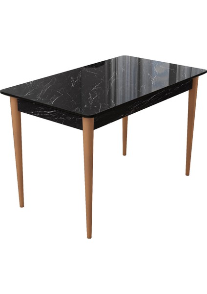 Lois Siyah Mermer Desen 72X112 Mdf Ahşap Ayaklı Kaliteli Sabit Mutfak Masası fiyatları